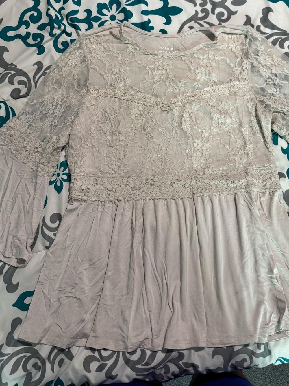 torrid romantic lace empire waist top